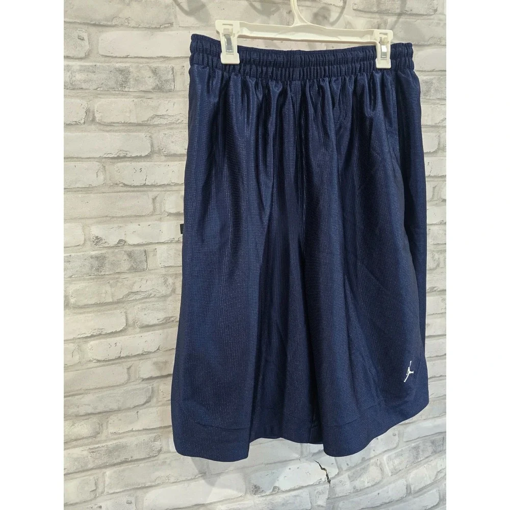 Vintage Nike Air Jordan Basketball Shorts Men's XL 20th Anniversary Navy Shiny